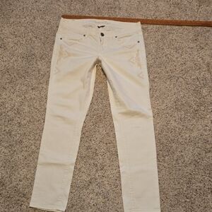 American Eagle White Denim Stitch Design Size 10 Womens